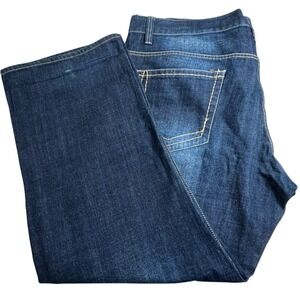 Avirex Mens 44BX33 Dark Wash Baggy Relaxed Fit Jeans (Tag‎ Reads 44BX34)